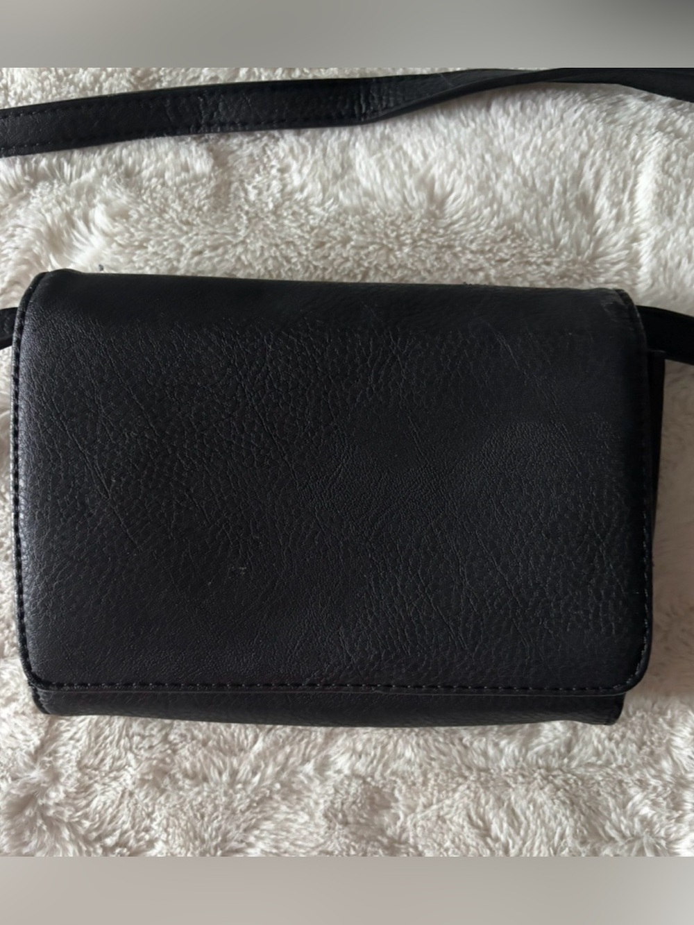 Black Leather Crossbody Bag